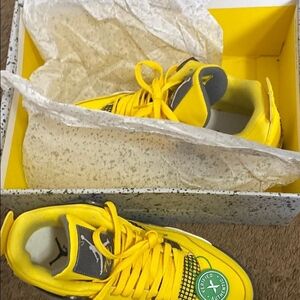 Yellow Jordan Flight Shoe Box